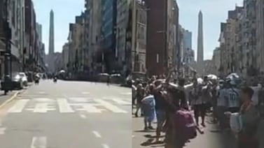 Graban las calles de Buenos Aires segundos antes de que Argentina ganara el Mundial