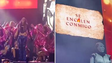 Belinda usa oración durante concierto en las Fiestas de Octubre: "Patrona de los enc*lados"