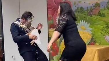 VIDEO VIRAL: Mujer le da pastelazo a su pareja por infiel enfrente de mariachis