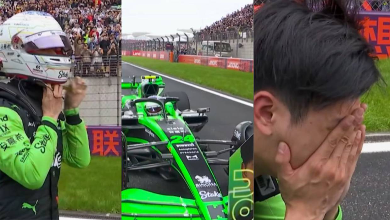 Zhou Guanyu rompe en llanto al ser ovacionado en el GP China.