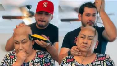 Joven se rapa junto a su madre con cáncer para apoyarla y se vuelve viral en TikTok