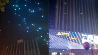 VIDEO VIRAL: "Llueven" más de 200 drones durante espectáculo de luces en China
