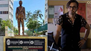 Tras vandalizarla, retiran estatua de Eugenio Derbez en Acapulco