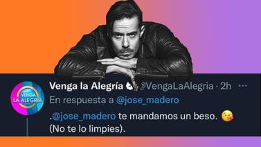 José Madero y "Venga La Alegría" se dicen de palabras en Twitter