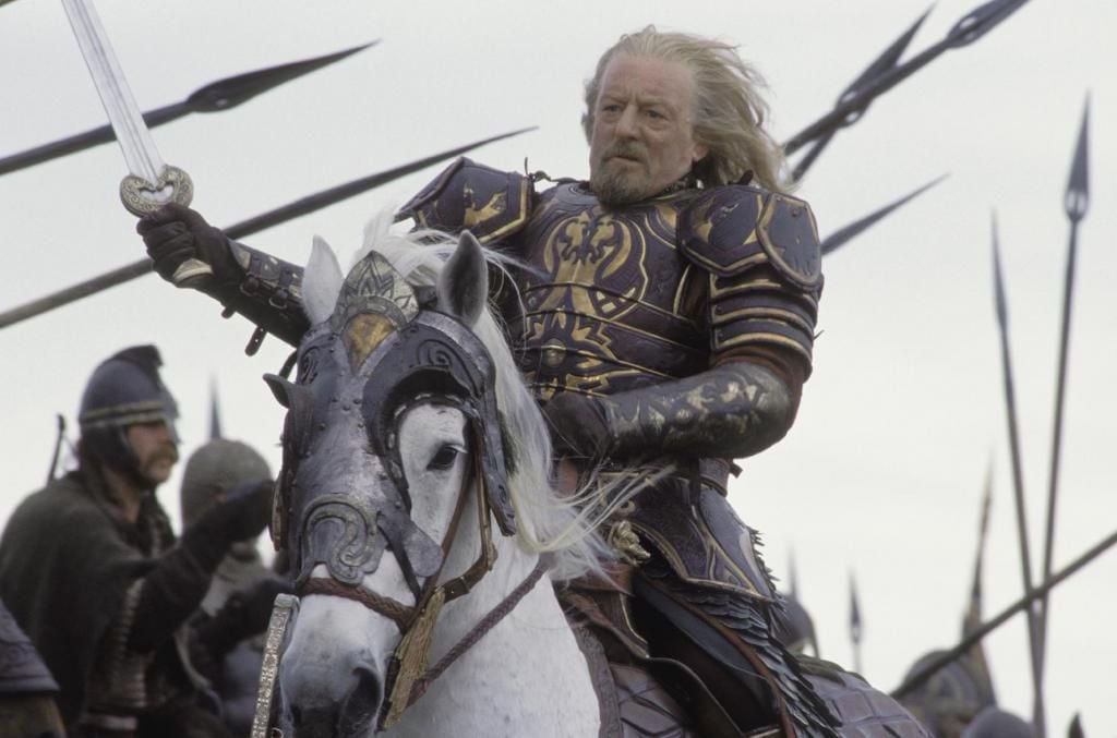 Bernard Hill como el rey Théodon en "El señor de los anillos"
