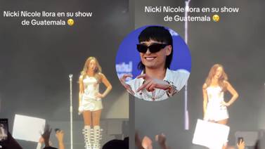 Nicki Nicole se muestra destrozada durante concierto de Guatemala tras infidelidad de Peso Pluma
