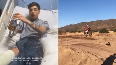 Natanael Cano sufre accidente de moto en Sonora