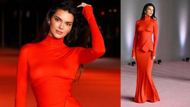Kendall Jenner deslumba en flamante vestido rojo