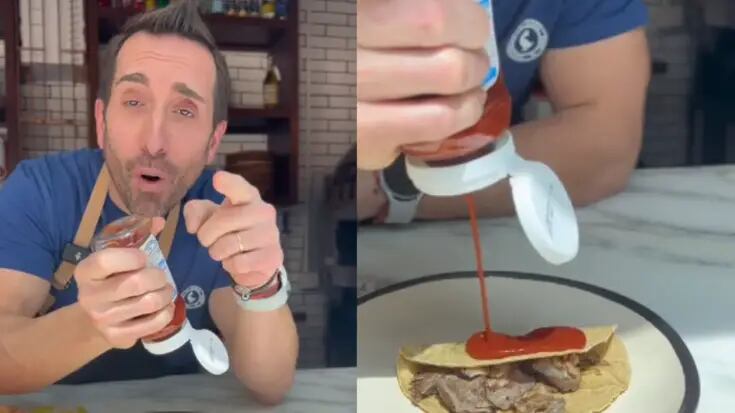 Chef italiano cobra venganza poniéndole cátsup a los tacos: quiere que los mexicanos dejen de ponerle cátsup a la pizza