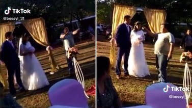 VIDEO: "Te ibas a casar con mi hija", padre detiene la boda de su yerno infiel