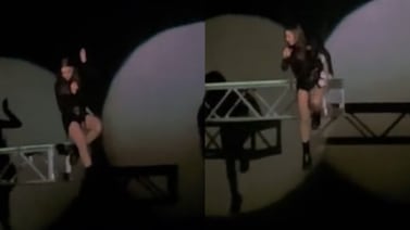 VIDEO: Danna Paola casi sufre grave accidente en pleno concierto