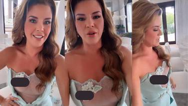 Alicia Machado desata controversia al transparentársele los pechos en video de Instagram