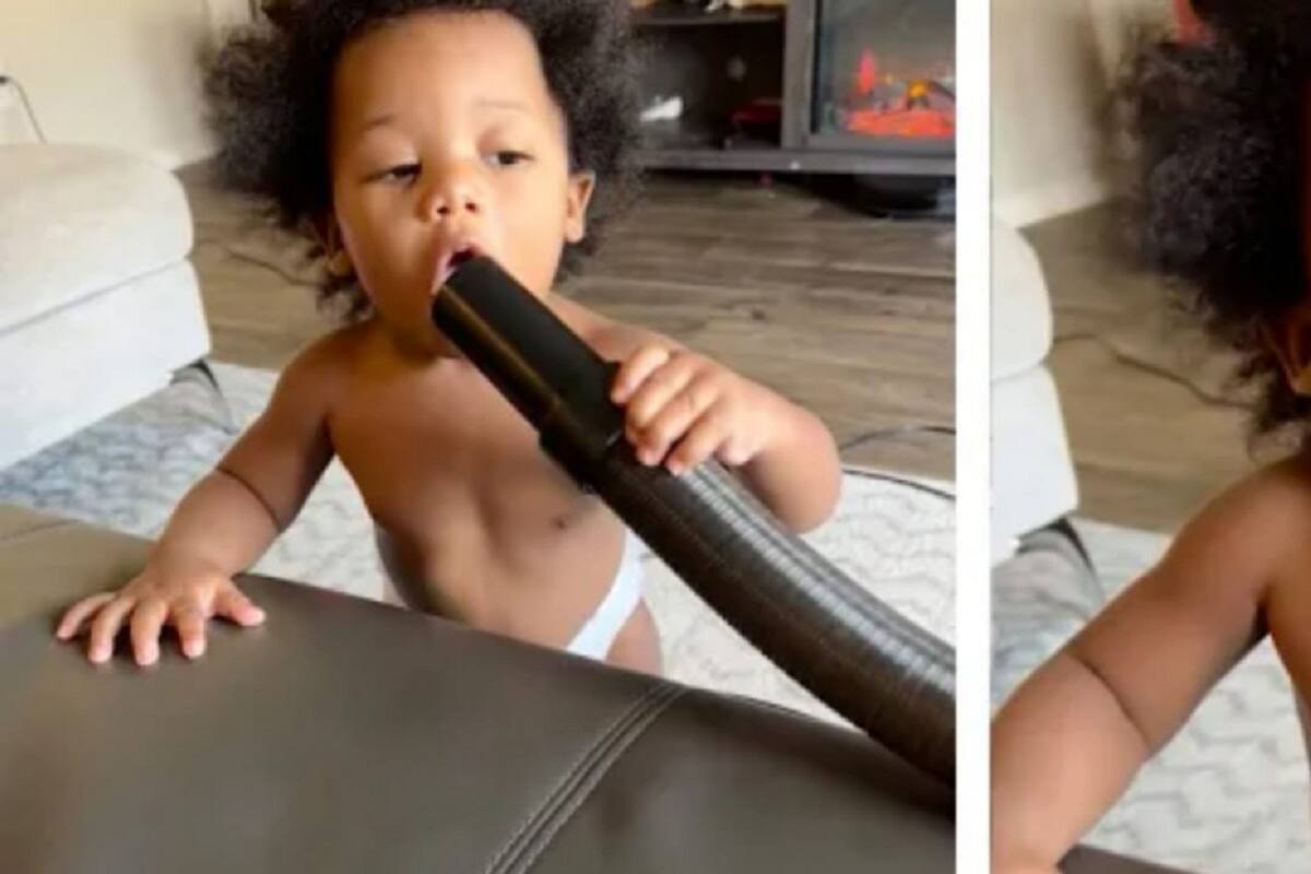 VIDEO VIRAL: Bebé mete a la cara a la espiradora y esta fue su divertida reacción