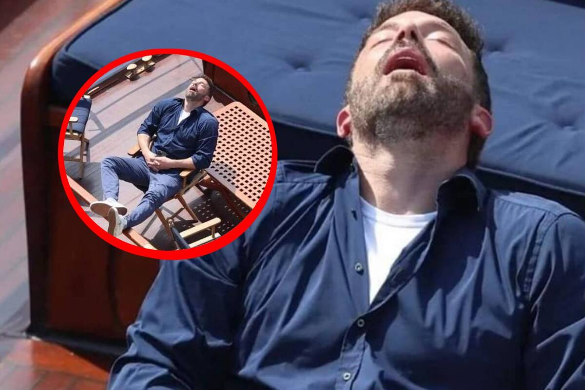 Captan a Ben Affleck dormido en un lugar público con la boca abierta