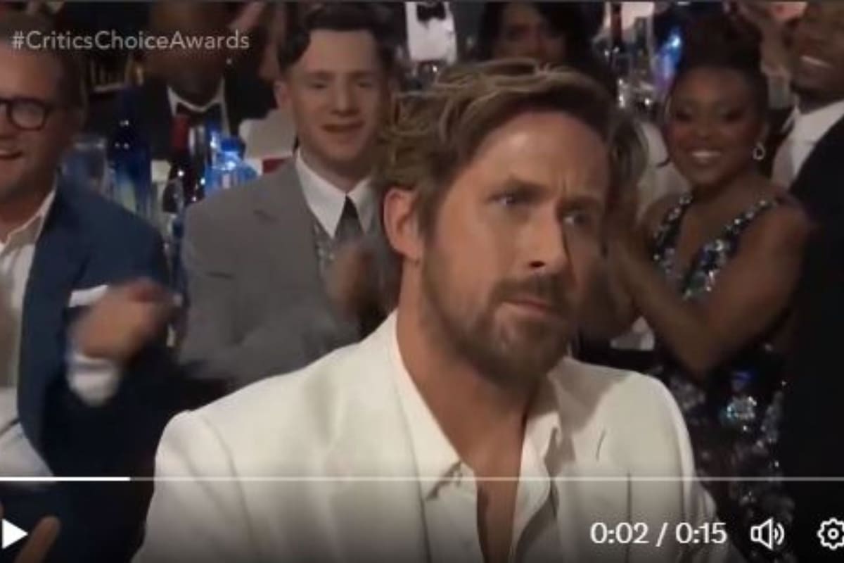 Ryan Gosling se sorprende al ganar Mejor canción en los Critics Choice Awards