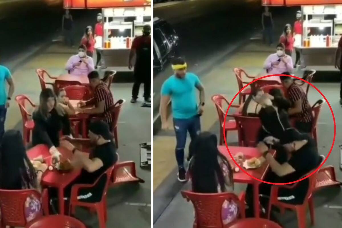 VIDEO VIRAL: Muchacha descubre a su esposo cenando con la amante y esta fue su reacción
