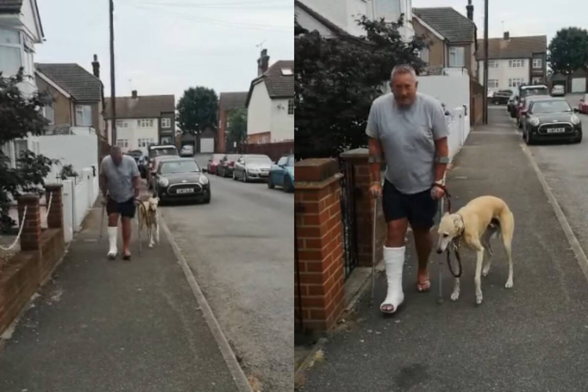 VIDEO: Gastó 400 dólares en el veterinario y resultó que su perro lo imitaba cojeando
