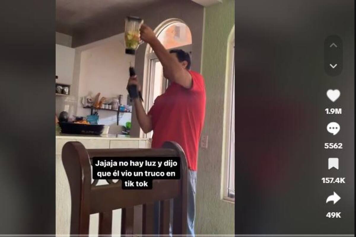 VIRAL: Hombre pone en práctica truco que vio en TikTok con su licuadora