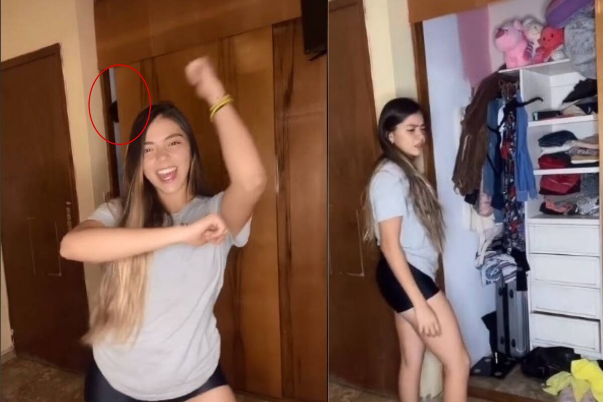 VIDEO VIRAL: ¡Qué miedo! Joven grababa un TikTok cuando captó un fantasma en el clóset