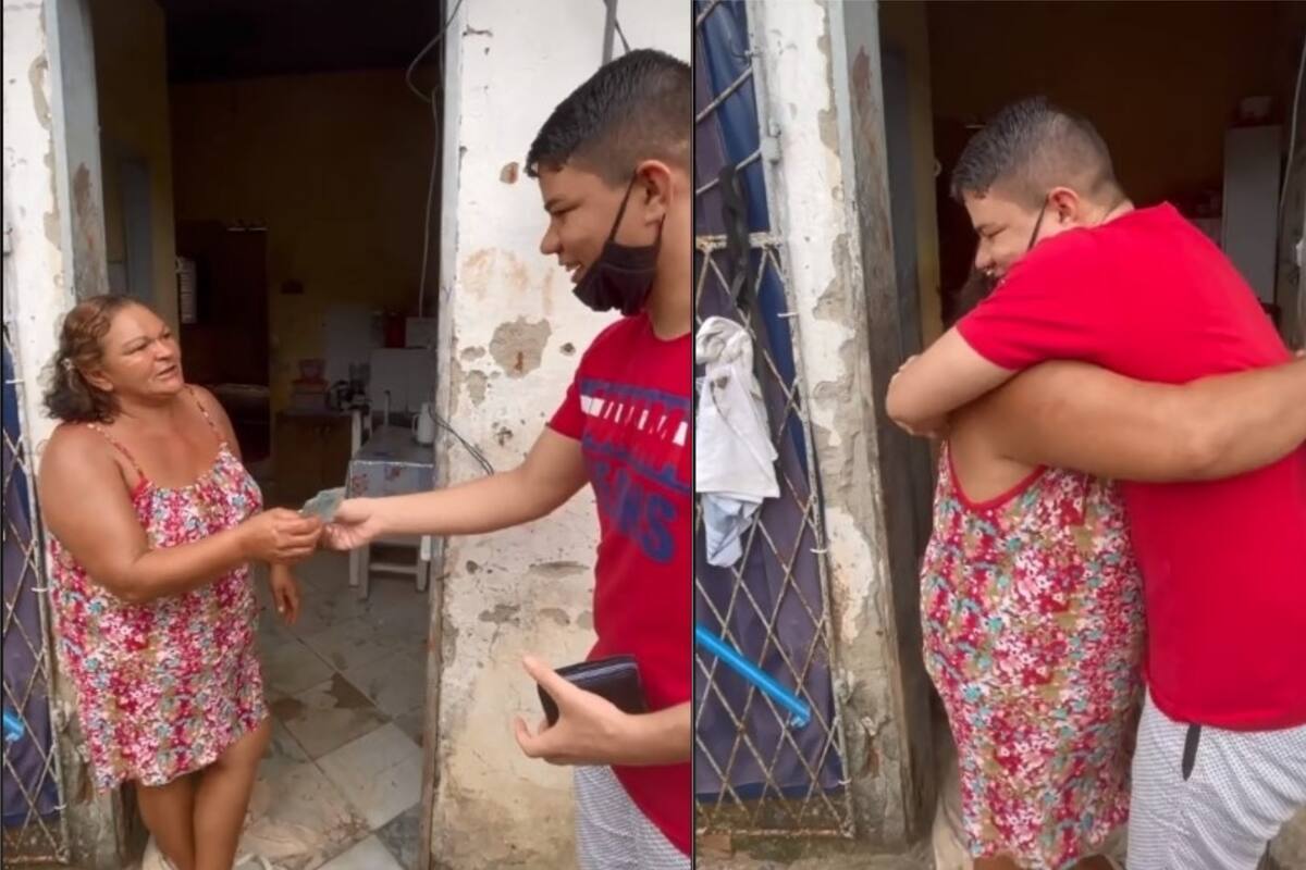 Joven le regala a su madre su primer sueldo ganado de YouTube