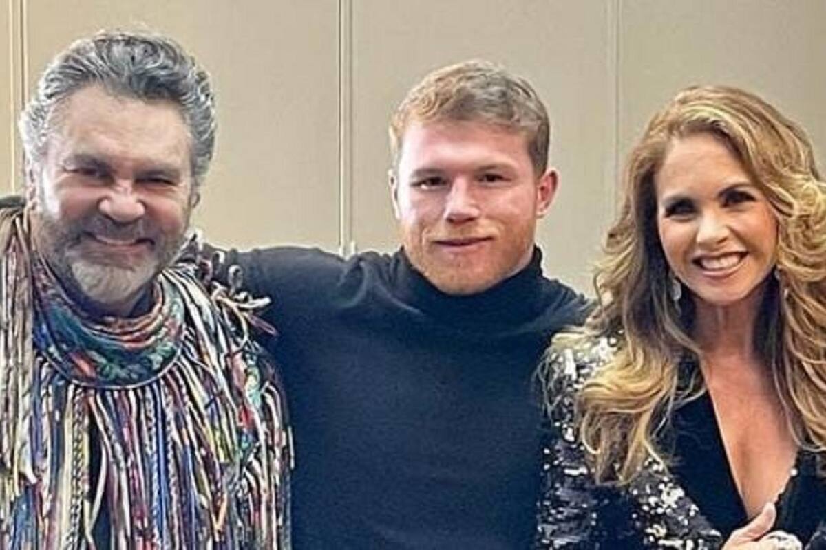 Canelo Álvarez le confiesa su amor a Lucero enfrente de Manuel Mijares