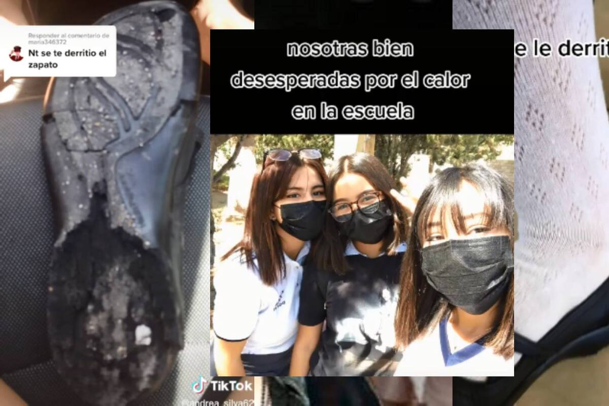 Se le derrite el zapato a estudiante por calor extremo en Chihuahua