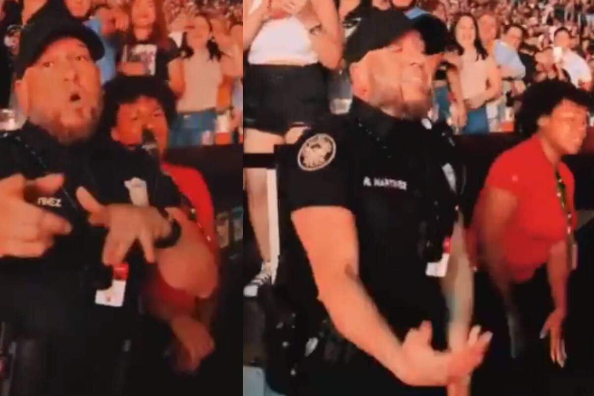 Policía roba en concierto de Daddy Yankee, pero miradas con su baile, no resistió el flow