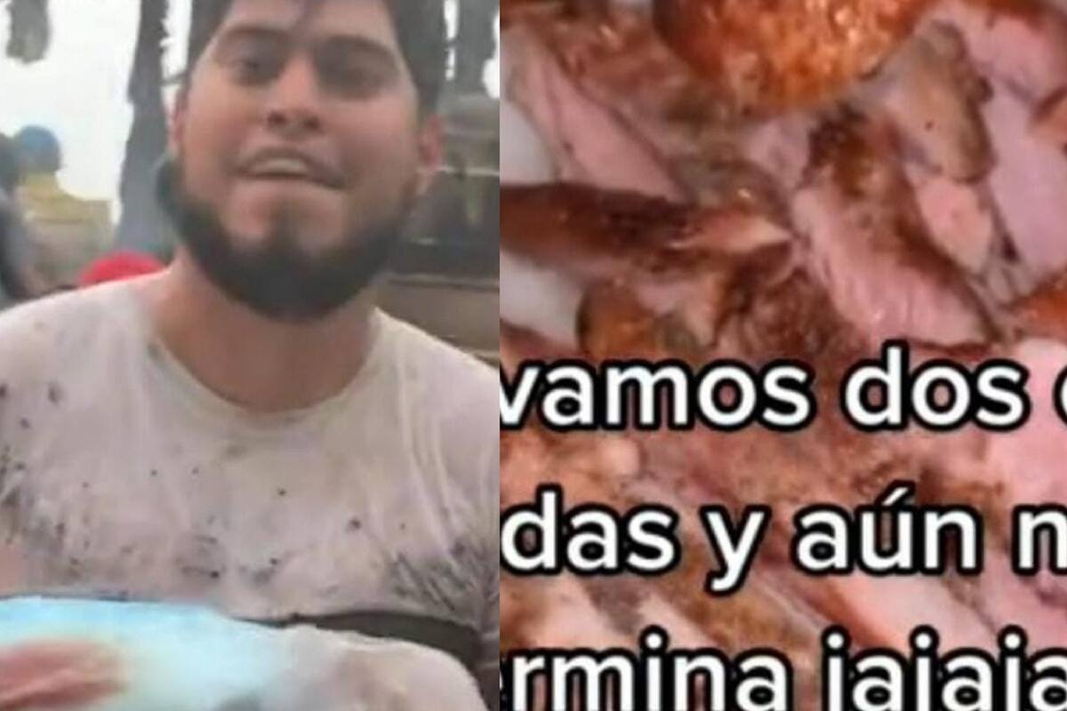 Jóvenes pasa al lado de un tráiler volcado y les “regalan” 15 kilos de carne