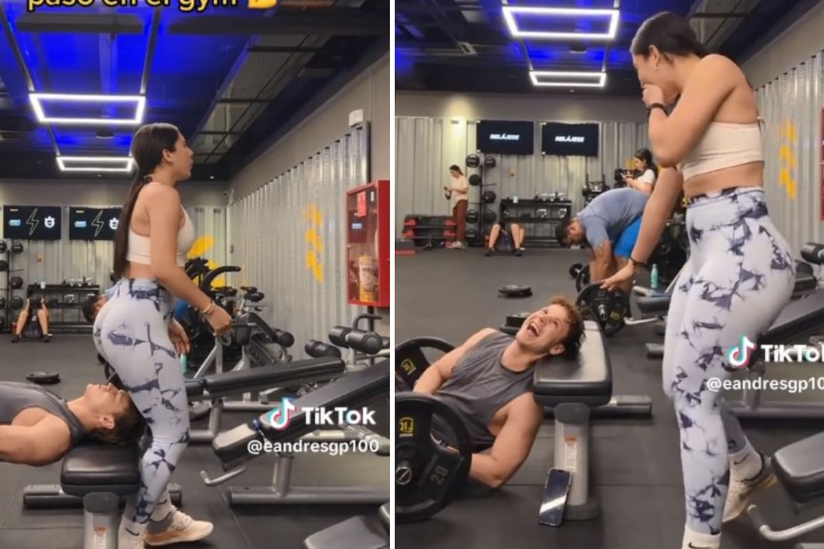 VIDEO VIRAL: Por error, joven se sienta en la cara de un hombre cuando hacía ejercicio