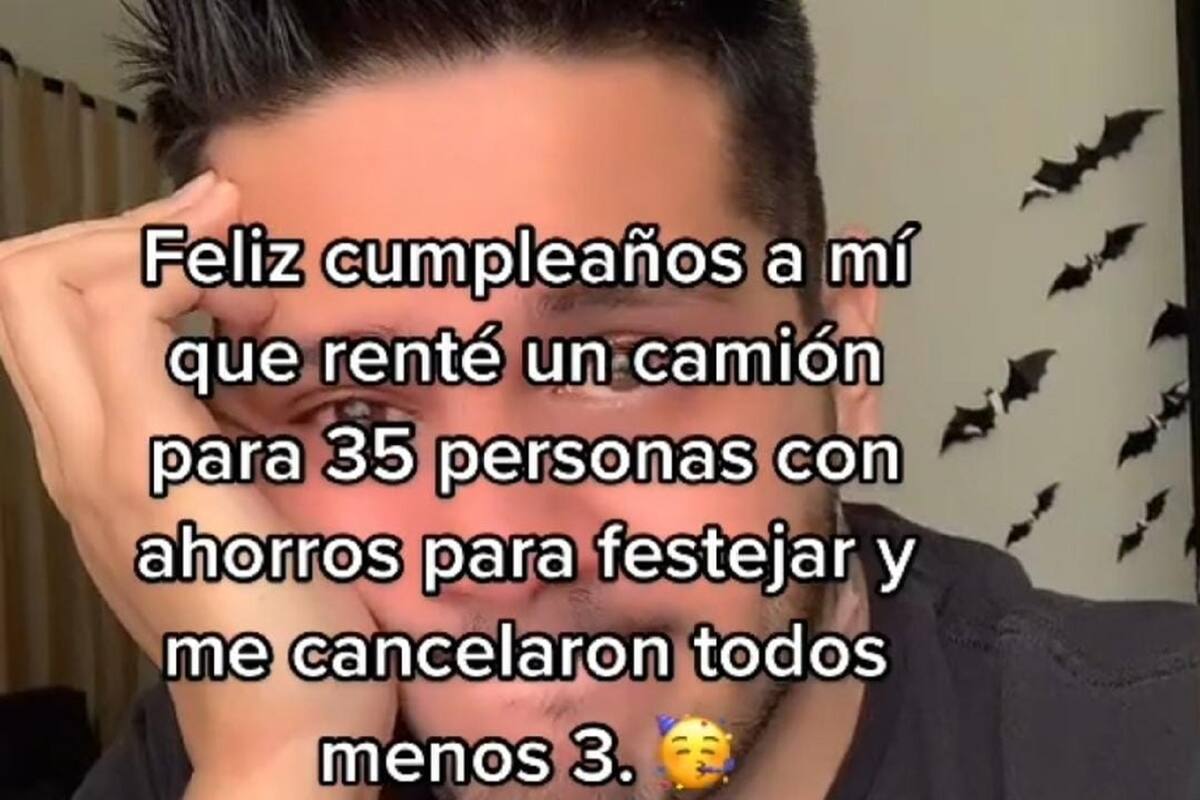 Joven ahorra para invitar a sus amigos a una gran fiesta y solo le confirman tres personas