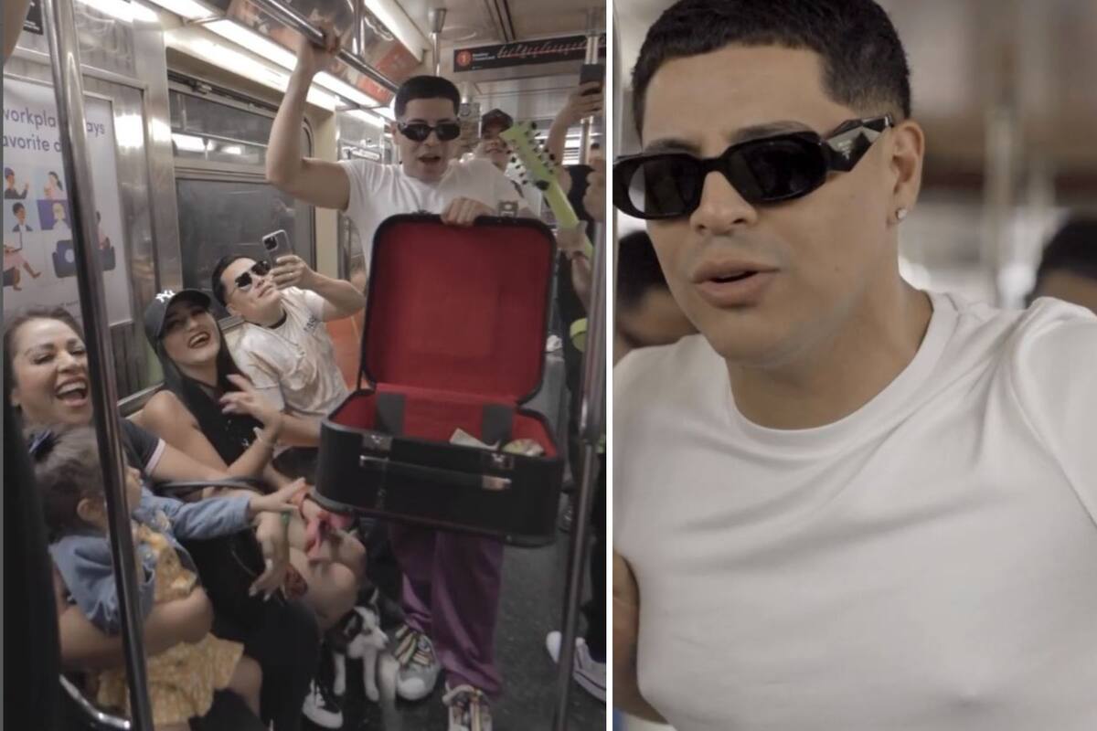 Grupo Firme sorprende a pasajeros del metro de Nueva York al cantar gratis