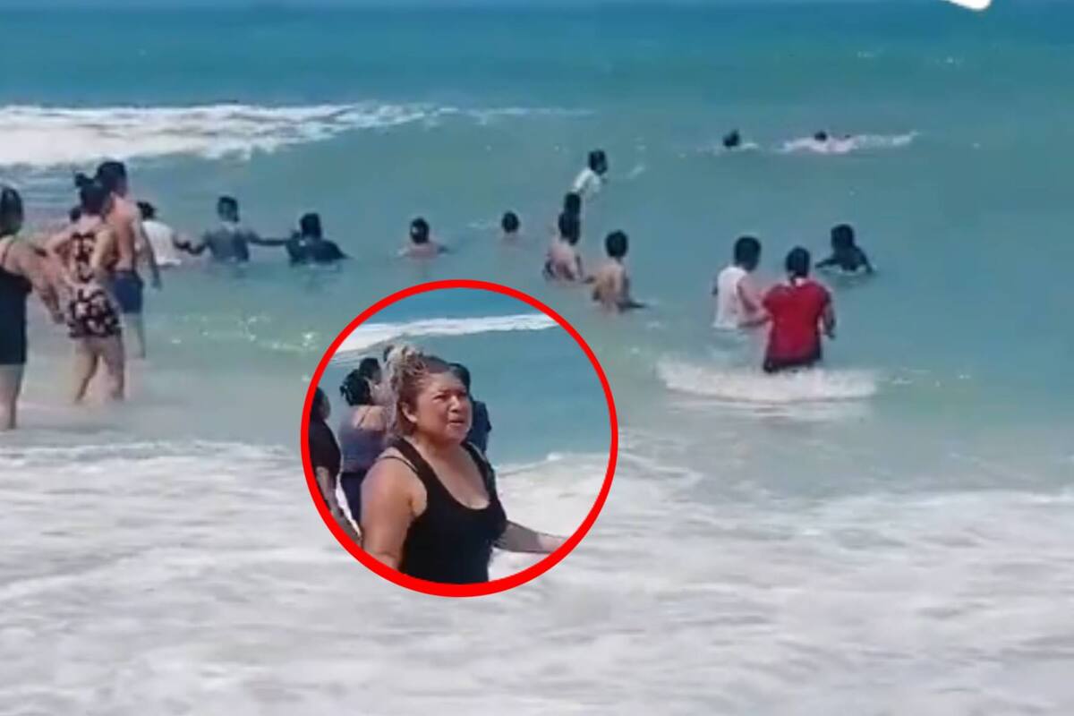 VIDEO: Un hombre es arrastrado por las olas mar adentro y los bañistas entraron en pánico
