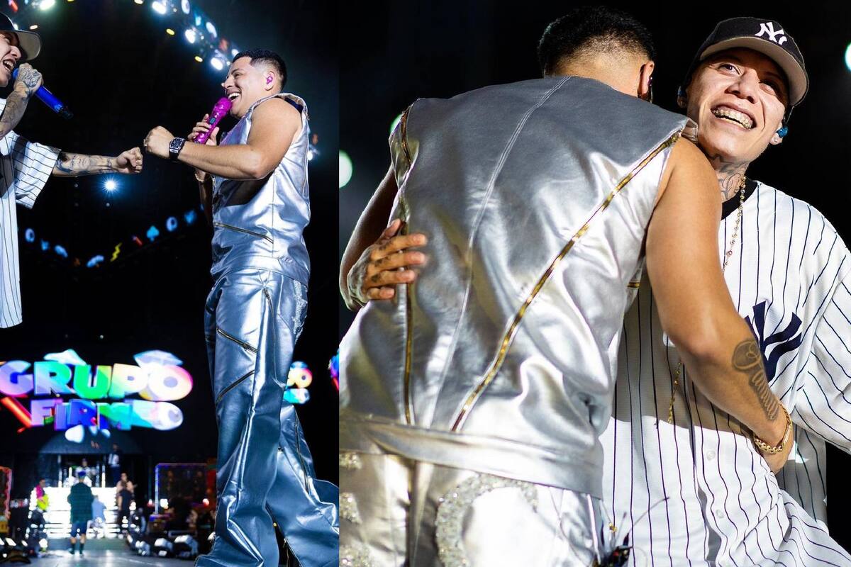 Santa Fe Klan sorprende al cantar junto a Grupo Firme en concierto de Guadalajara