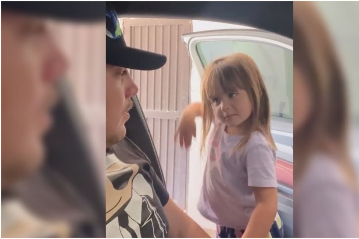 TikTok: Papá graba el momento cuando su pequeña "tóxica" le da un manotazo por "celos"