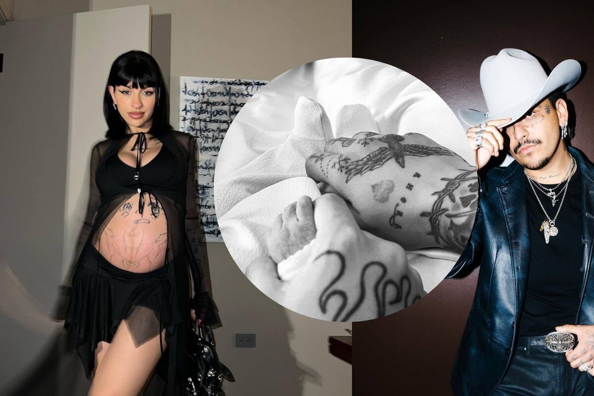 Se viralizan primeras fotos de Christian Nodal y Cazzu posando junto a su hija