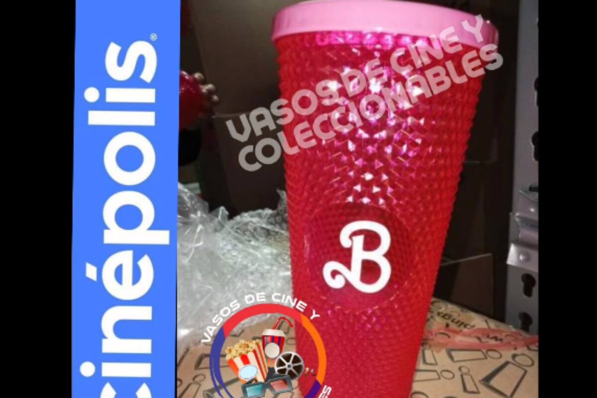 Filtran palomera y vasos coleccionables de Cinépolis con la temática de la película "Barbie"