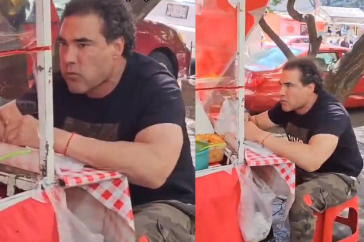 VÍDEO: Eduardo Yáñez es visto comiendo unos taquitos en una calle de Ciudad de México