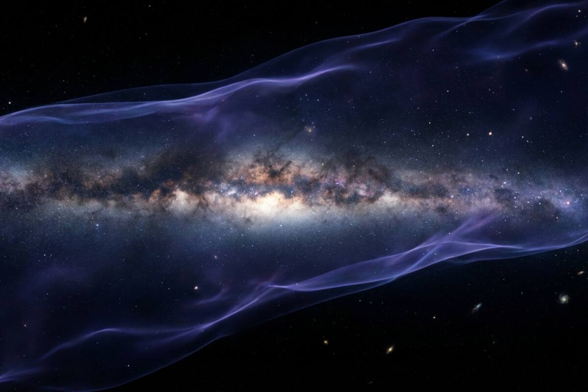 Científicos confirman que la Vía Láctea se encuentra en una extensa lámina de materia oscura de 30 millones de años luz, aclarando el enigma sobre el extraño movimiento de galaxias vecinas