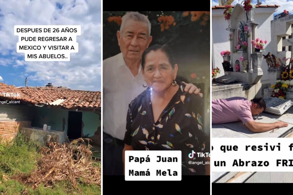 TIKTOK: Después de 26 años, hombre regresa de EU a visitar a sus abuelitos, pero ya era muy tarde