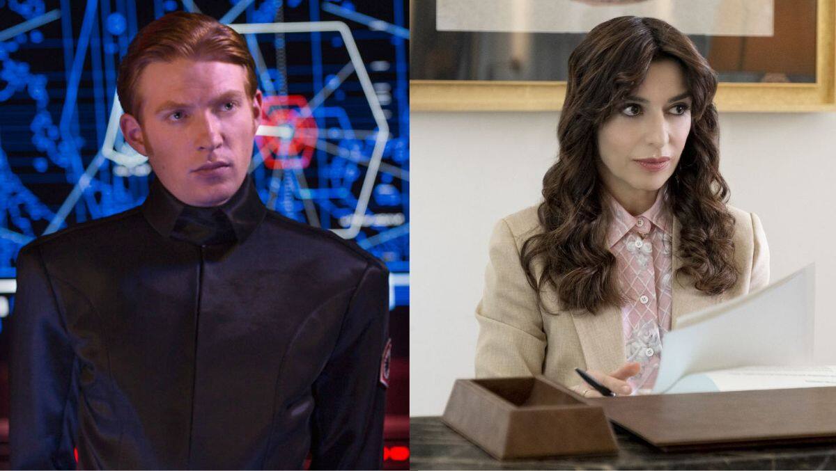 Domhnall Gleeson en "Star Wars" y Sabrina Impacciatore en "White Lotus"