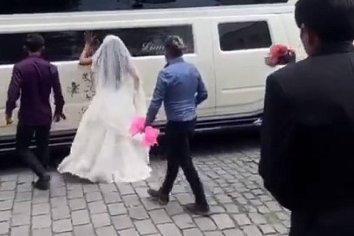 VIDEO: Novia descubre a su pareja poniéndole el cuerno en limusina que se iría de luna de miel