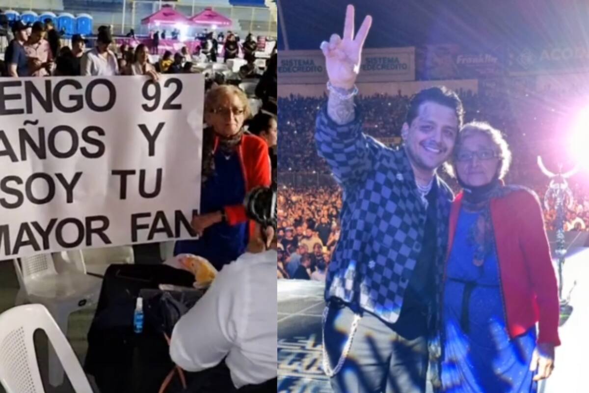 VIDEO VIRAL: Abuelita de 92 años conoce a Christian Nodal y se declara su mayor fan