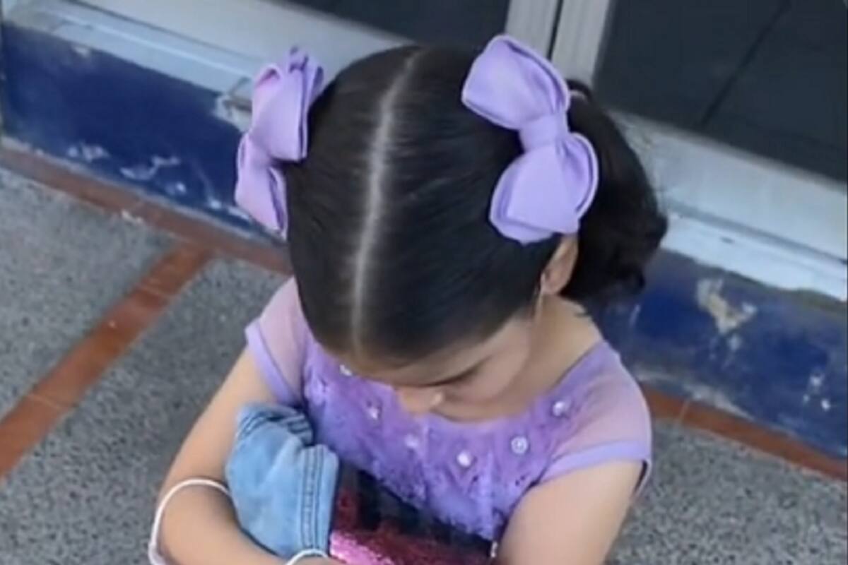 VIDEO: Niña se queda vestida y alborotada, su tío la llevó a una fiesta que se celebró un día antes