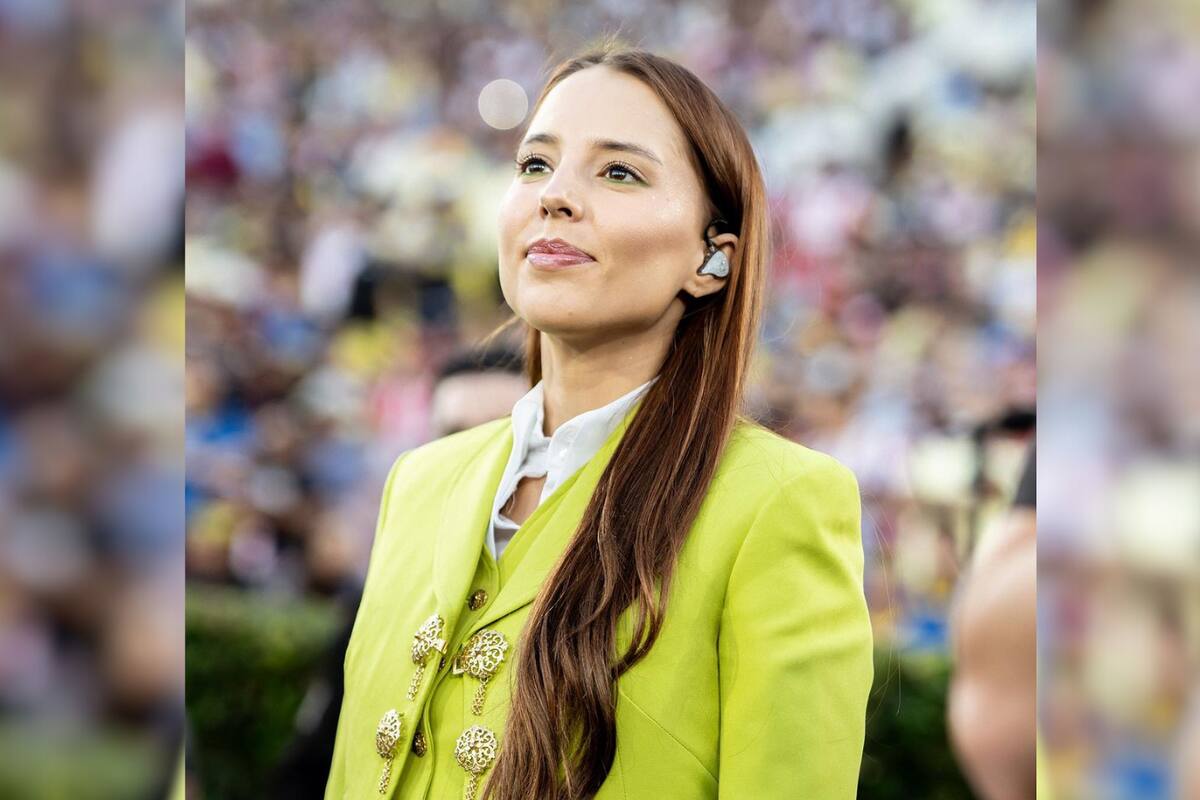 Majo Aguilar interpreta el himno nacional en un importante evento deportivo y le llueven halagos