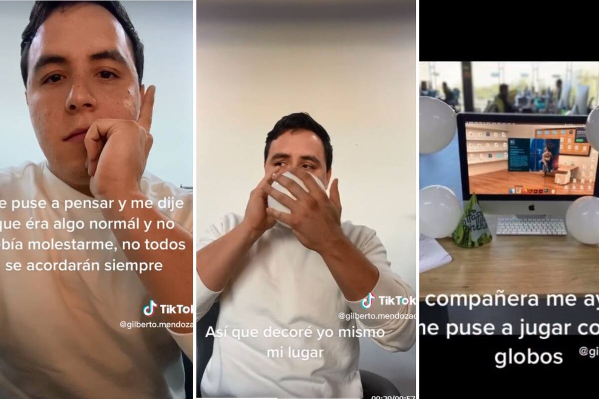 VIDEO: Olvidan decorarle a su compañero de trabajo en su cumpleaños y él lo hace solo