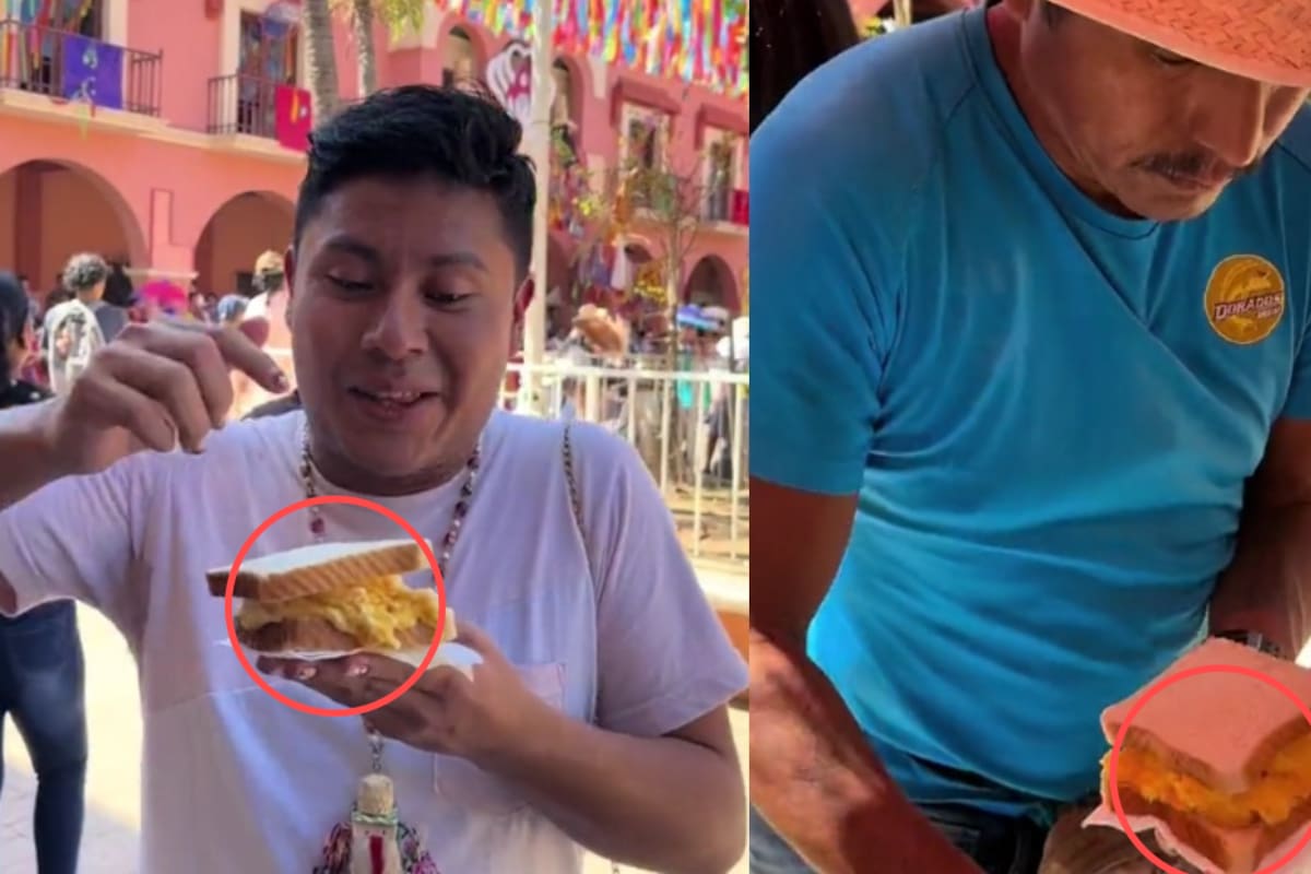 Hombre en Oaxaca se hace viral por vender sándwich de pan Bimbo con helado