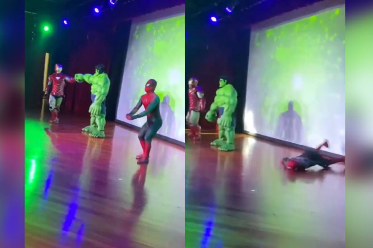 VÍDEO: ¡Spiderman tiene terrible accidente al intentar hacer un mortal!