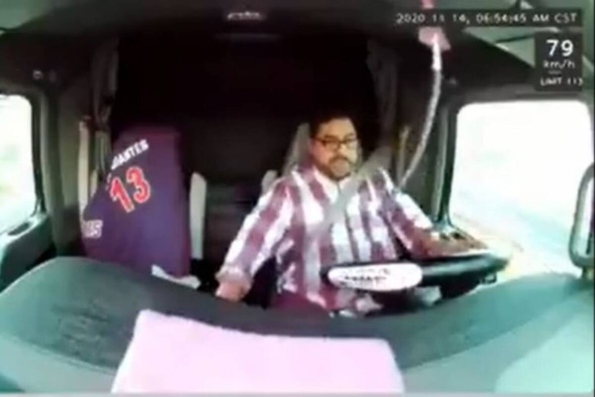 VIDEO: Trailero esquiva balazos de hombres que intentaron asaltarlo en la carretera Querétaro- Irapuato