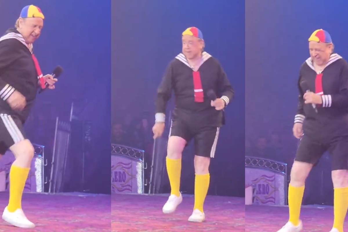 Carlos Villagrán, "Kiko", deslumbra en el escenario a sus 80 años y divide opiniones en redes sociales