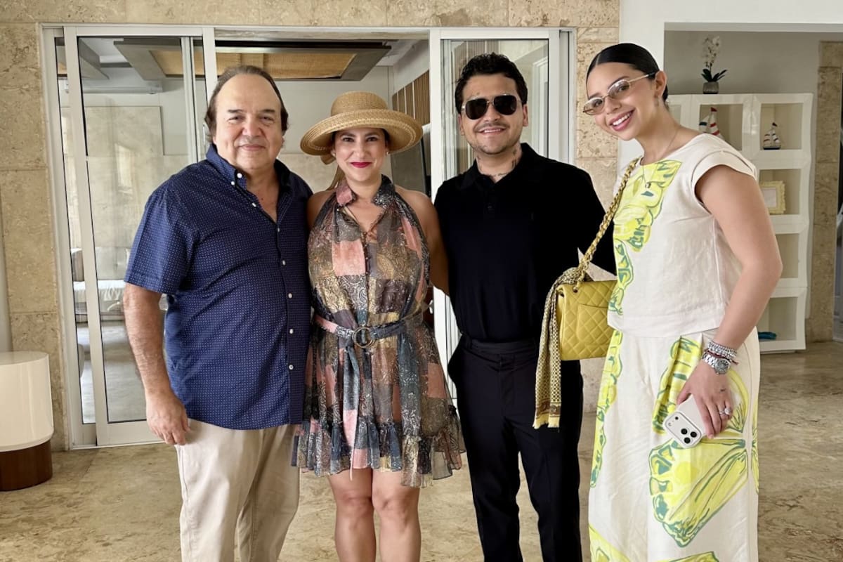 Christian Nodal y Ángela Aguilar impactan en República Dominicana tras su encuentro con el político Vinicio Castillo